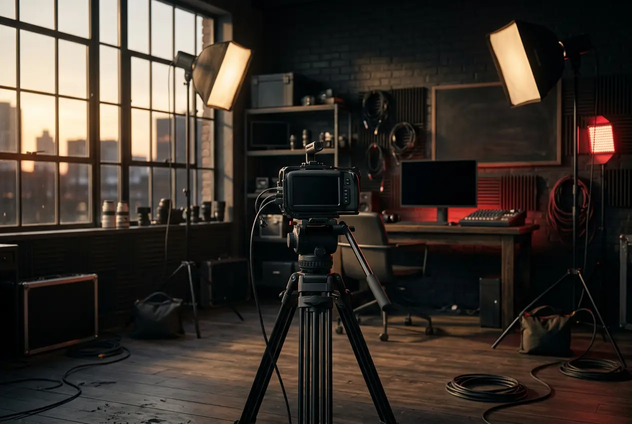 Creative studio in Los Angeles with camera gear