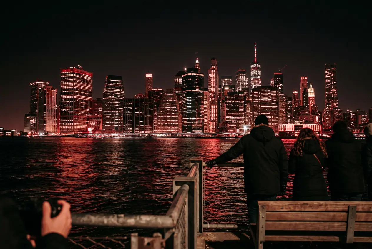 New York City skyline at night