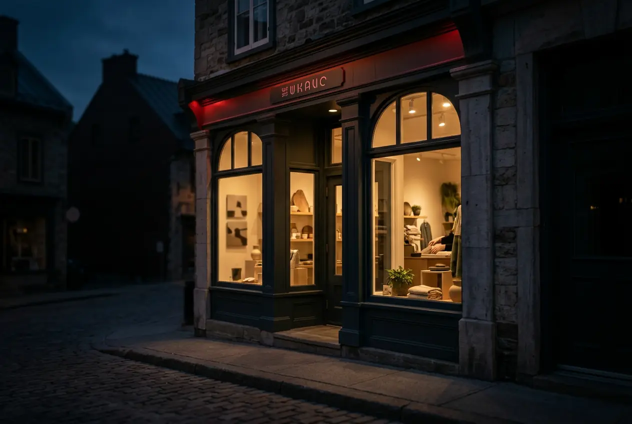 Small business storefront in a North Shore town