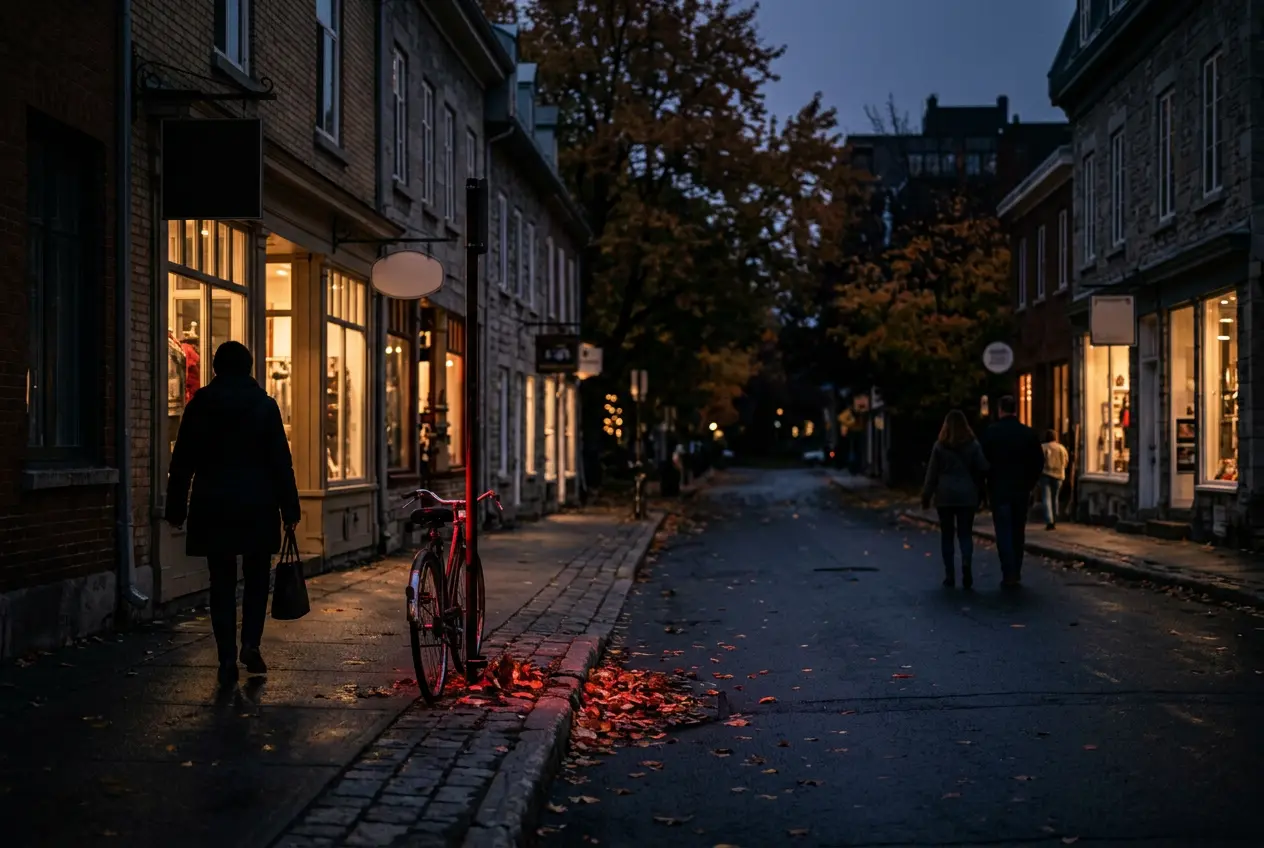 Suburban main street on Montréal's South Shore