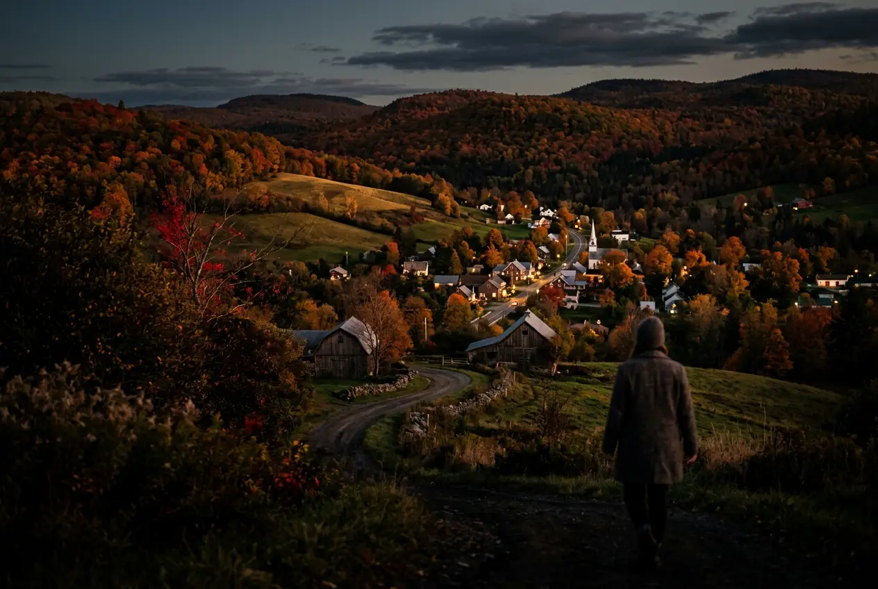 Eastern Townships hills in autumn